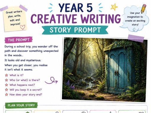 Year 5 Summer Creative Writing Prompt Worksheet | KS2 English Writing Activity