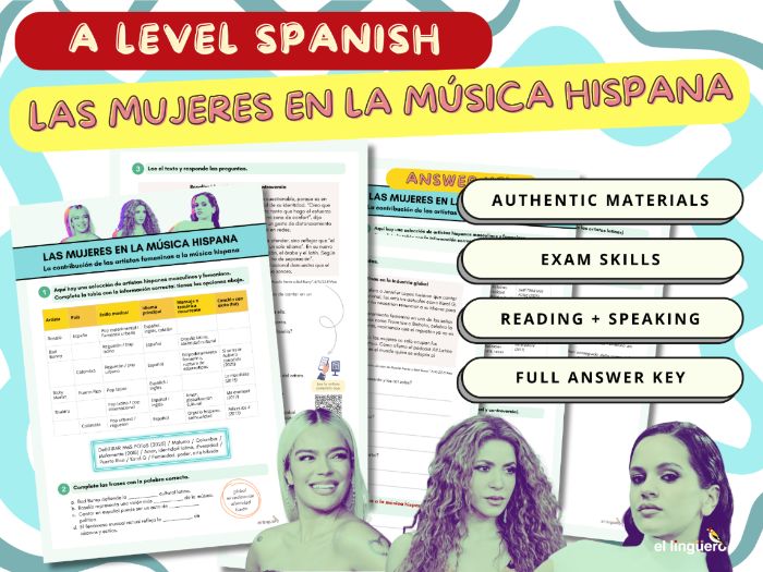 A level Spanish - Mujeres y música hispana