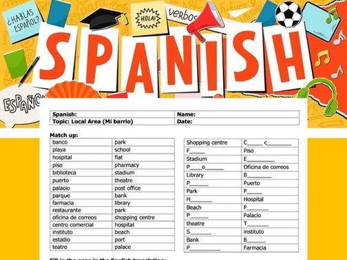 Local Area Revision Worksheet