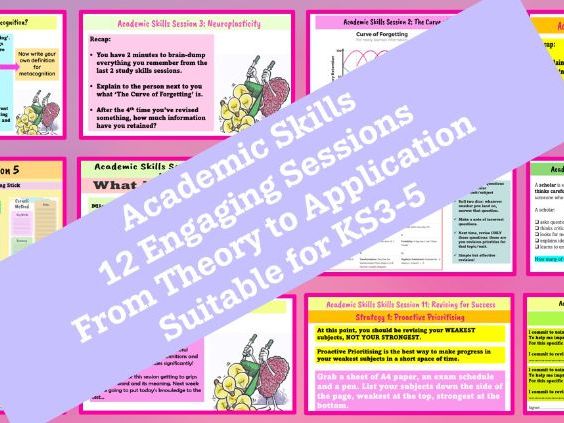 Academic Skills Programme - Study Skills Sessions - Metacognition - KS3, KS4, KS5