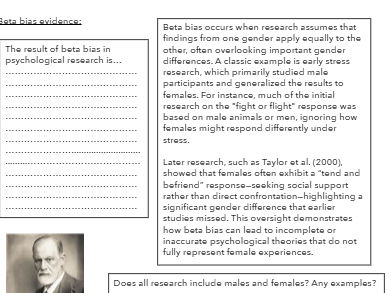 AQA A-Level Psychology Issues & Debates Booklet