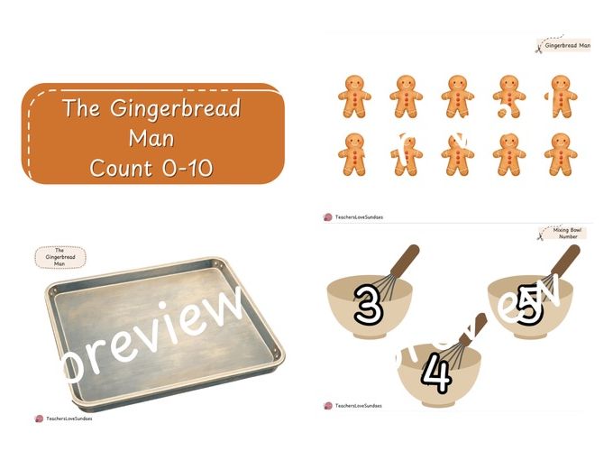 The Gingerbread Man Count 0-10