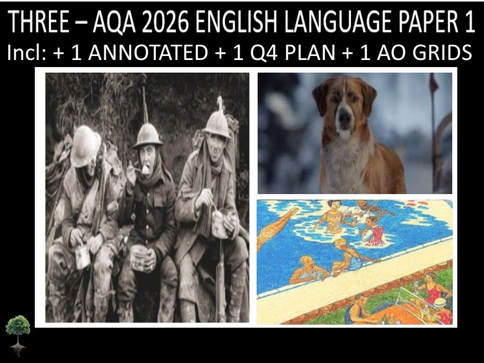 THREE - AQA PAPER 1 | 2026 FULL MOCKS | ANNOTATED | Q4 PLAN | AO GRIDS