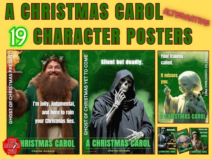 A Christmas Carol | Funny Character Posters | GCSE English Literature | Revision | Dickens