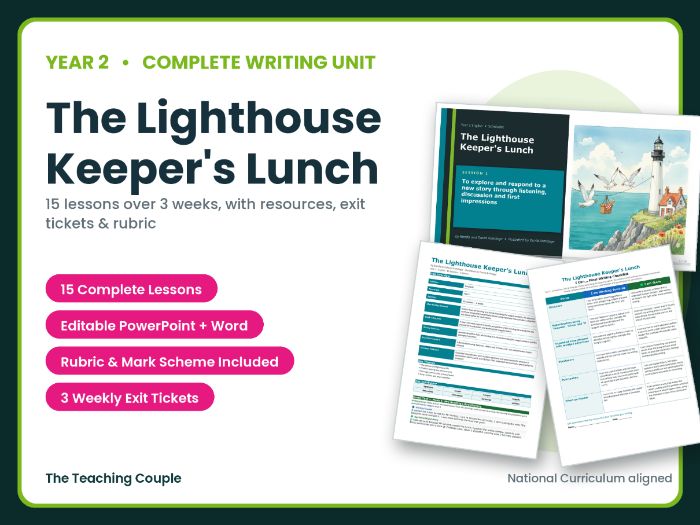 The Lighthouse Keeper's Lunch | Year 2 English Unit | 15 Complete Lessons + Resources