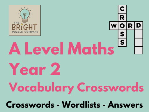 A Level Maths Vocabulary Crosswords – Year 2