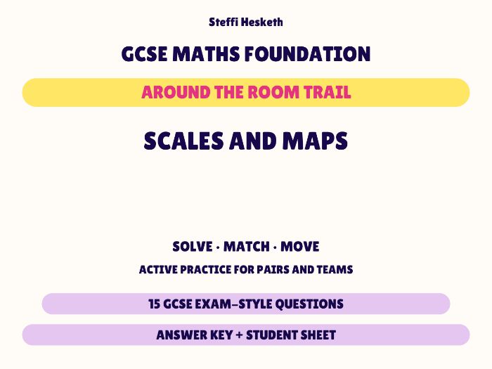 GCSE Foundation Maths Scales and Maps | Around the Room Trail
