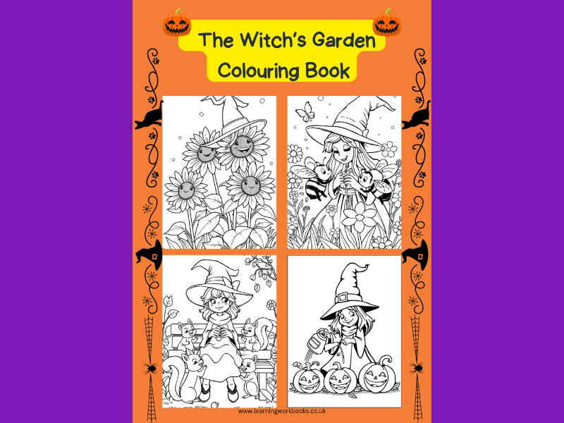 The Witch's Garden Halloween Colouring Book