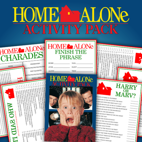 Home Alone Printable Activity Pack For Kids | Christmas Party Games ...