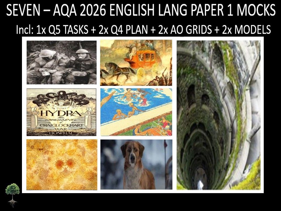 SEVEN - AQA PAPER 1 | 2026 FULL MOCKS | Q5 TASKS | Q4 PLAN | AO GRIDS | MODELS