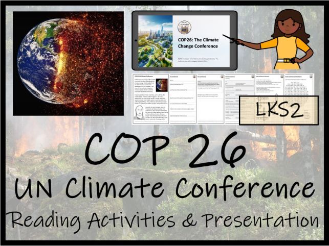 COP 26 Climate Change Conference Reading Comprehension Activities | Year 3 or Year 4