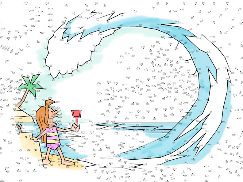 Beach Vacation Extreme Connect the Dots PDF