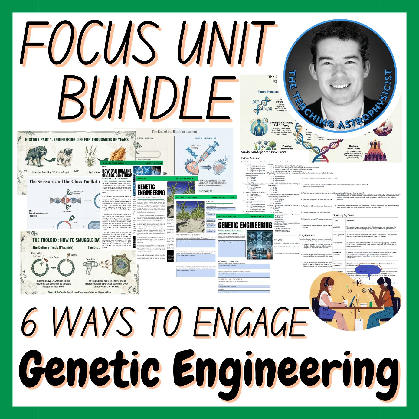 Genetic Engineering | Biology | Focus Unit Bundle | 6 Resources inc. Quiz