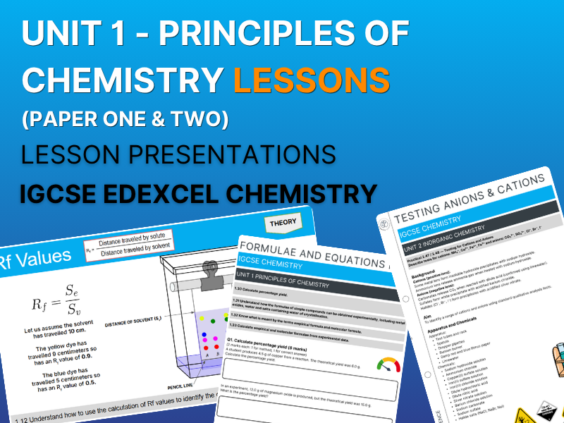 IGCSE Chemistry – Unit 1: Principles of Chemistry, Lesson Presentations - Edexcel