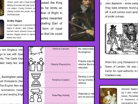 Charles I Chief Advisors: UDL Activity