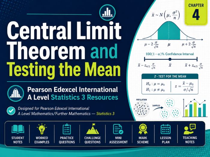04 - Central Limit Theorem and Testing the Mean S3 Pack - Edexcel International A-Level Maths