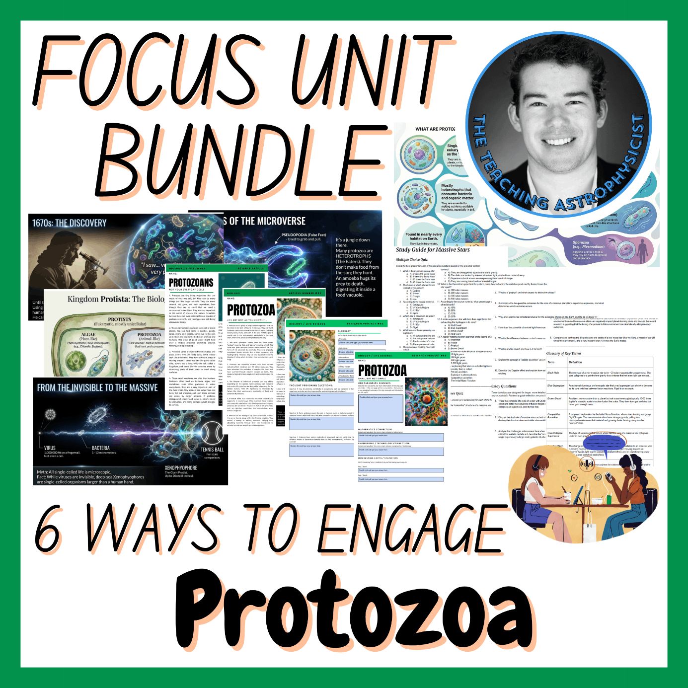 Protozoa | Biology Focus Unit Bundle | 6 Resources inc. Quiz