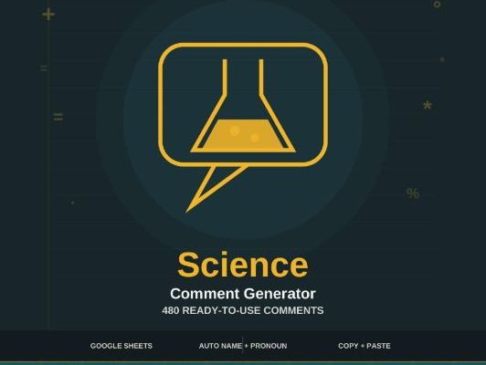 Science Comment Generator | Grades 3-5 | IB PYP Report Cards