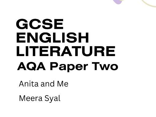 AQA GCSE English Literature – Paper 2 Modern Prose & Drama | Exam Questions for Anita and Me