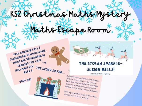 Christmas Maths Mystery Escape Room- KS2 Maths Problem Solving (Year 5/6)