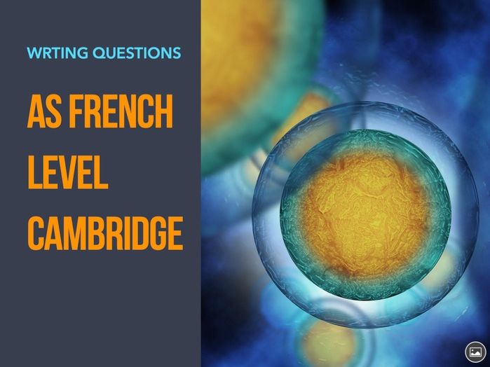 French AS - Essays topics & questions