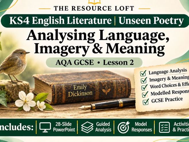 KS4 English Literature | Unseen Poetry | Analysing Language, Imagery & Meaning | PowerPoint | AQA