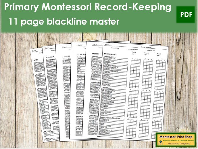 Primary Montessori Record-Keeping