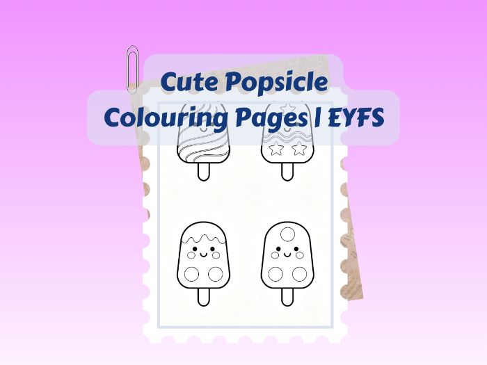 Cute Popsicle Colouring Page