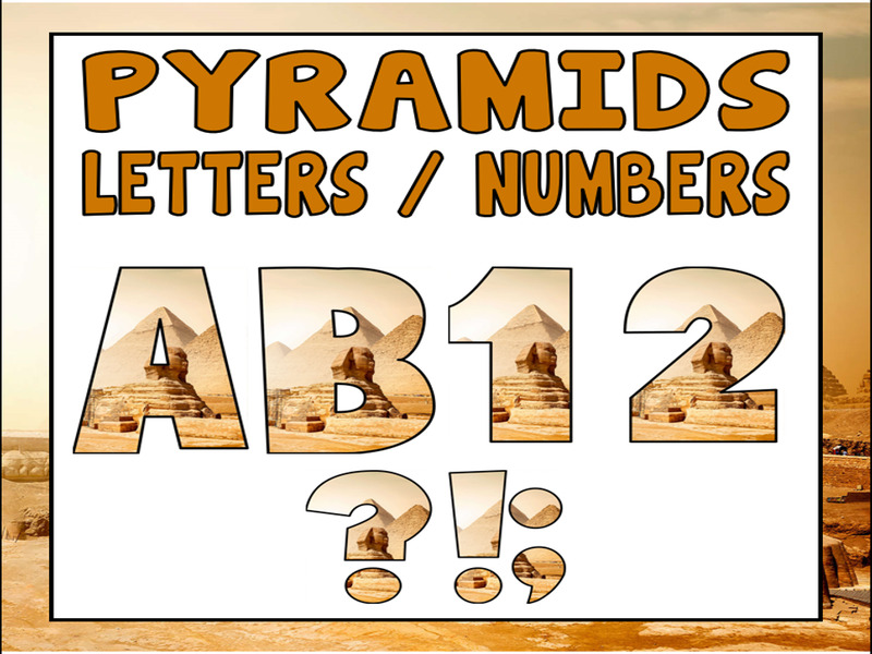 PYRAMIDS EGYPT DISPLAY LETTERING - LETTERS AND NUMBERS, HISTORY