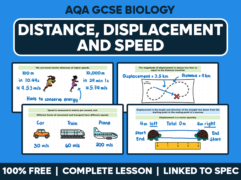 GCSE AQA Physics Complete Lesson - Distance, Displacement and Speed