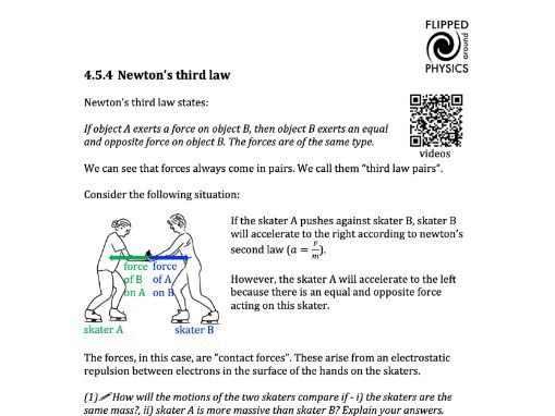 Newton's third law