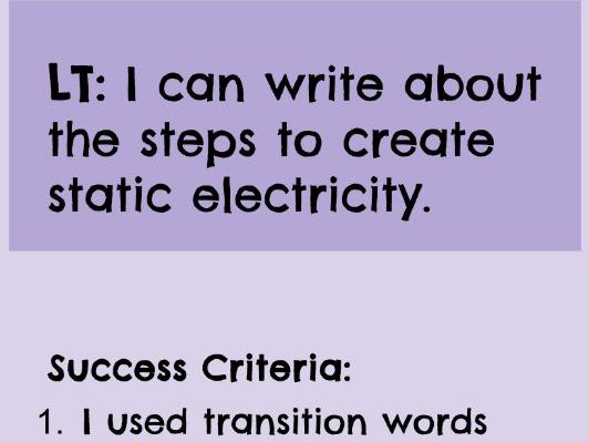 Static Electricity: Science Experiment & Procedural Writing (Grades K-2)