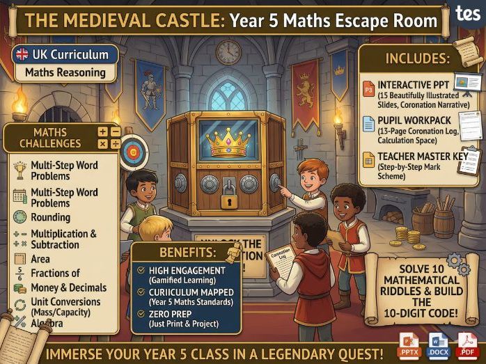 Year 5 Maths Escape Room (Coronation Challenge)