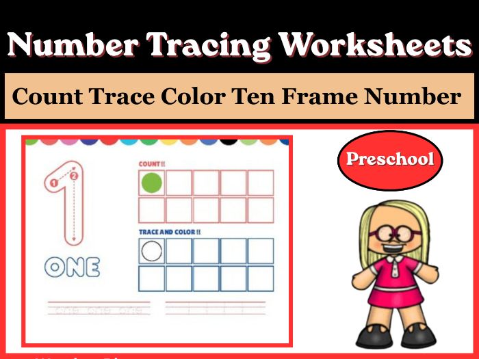 Number Tracing Worksheets Preschool