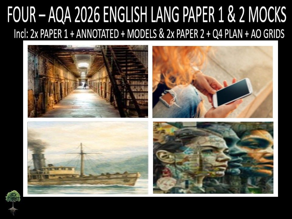 FOUR - AQA PAPER 1 & 2 | 2026 FULL MOCKS | ANNOTATED | Q4 PLAN | AO GRIDS | MODELS