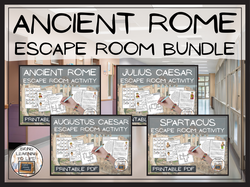 Ancient Rome Escape Room Activity Bundle | Year 5 or Year 6