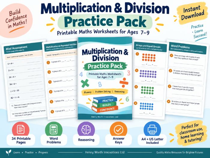 Multiplication & Division Practice Pack