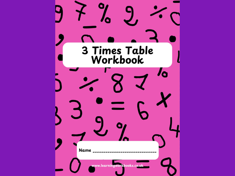 3 Times Table Workbook