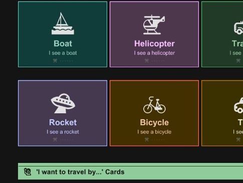 Transport PECS Cards