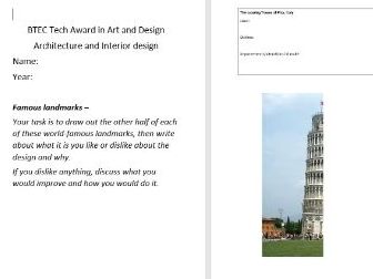 Famous landmarks analysis and design workbook