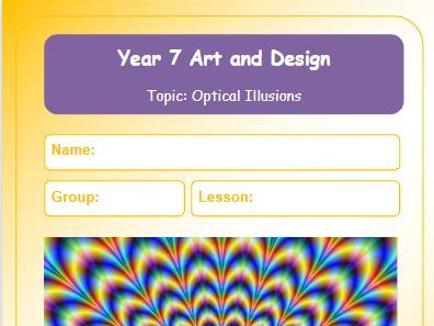 KS3 Art Optical Illusions Booklet