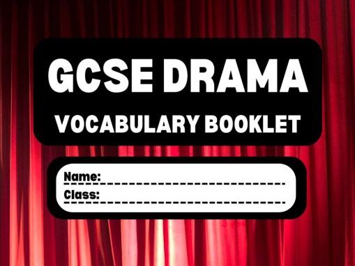 Drama Vocabulary Booklet