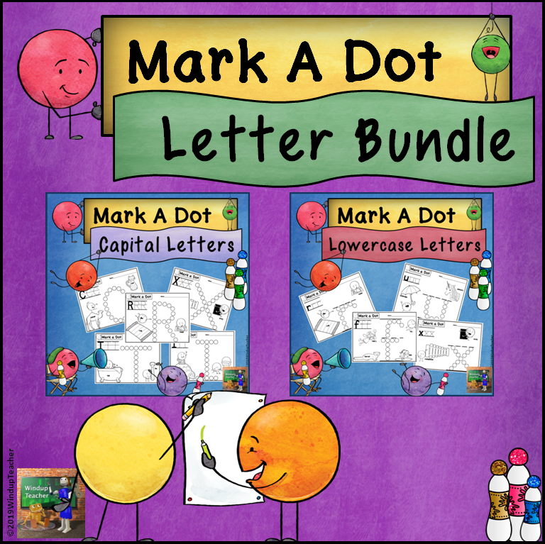 ABC Capital & Lowercase Letter Dot Dauber Set BUNDLE Teaching Resources