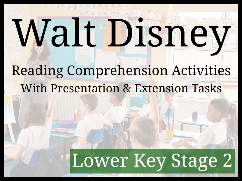 Walt Disney Reading Comprehension Activities | Year 3 & Year 4 | LKS2