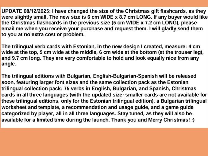Eesti En Es Verb NEW DESIGN illustrated card