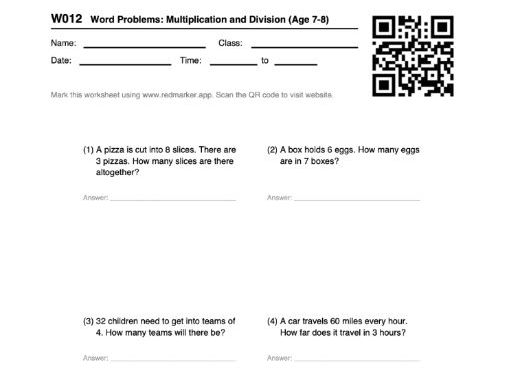 Word Problems Ages 4–10 (30 worksheets) — differentiated by year band - Bundle #3