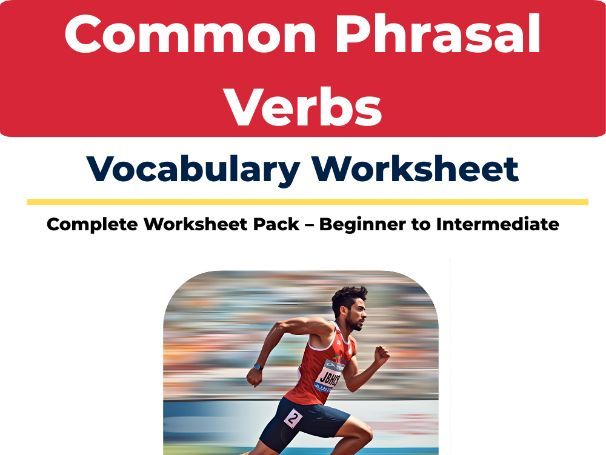 Common Phrasal Verbs Worksheet | ESL Vocabulary Activity | Answers Included