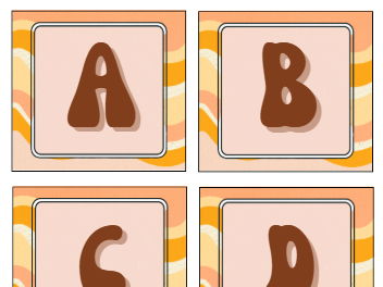 Retro Classroom Display Letters | Editable Vintage-Inspired Display Lettering | Retro Classroom Deco