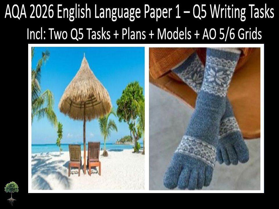 Two Q5 Writing Tasks AQA 2026 English Language Paper 1 | Plans, AO Grids, Models