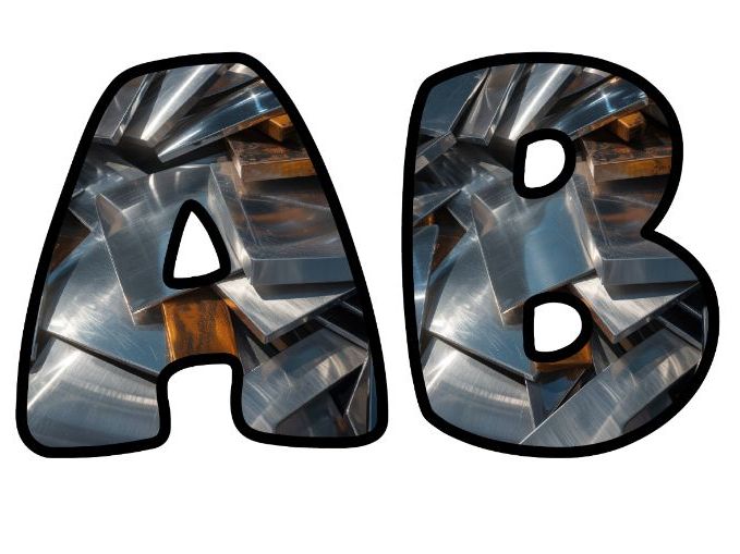 Shiny Metal Dt Classroom Display | Lettering Set | Upper & Lowercase, 0-9 and Signs